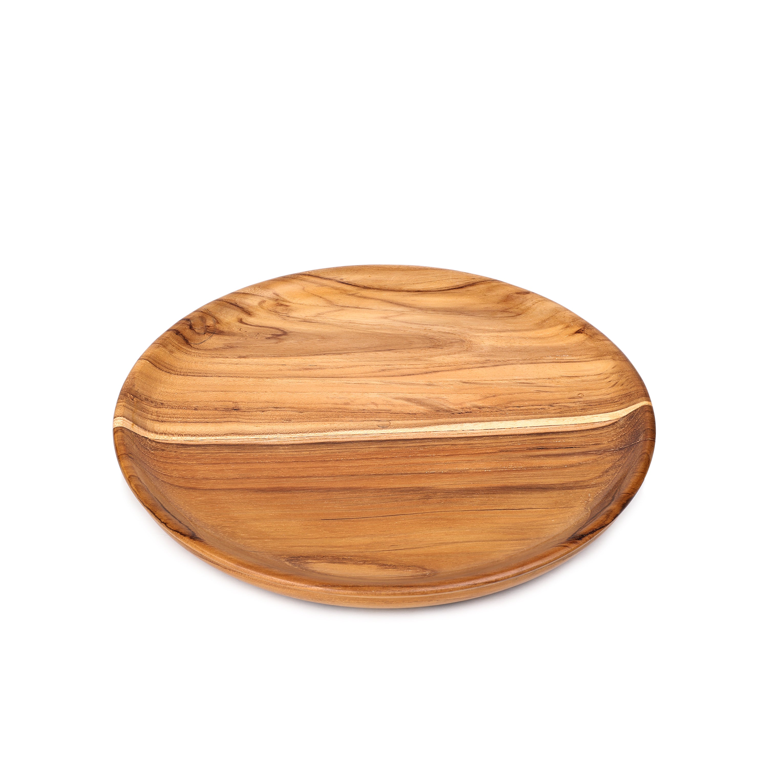 Teak Smooth Plate Taper 10"/25.5cm