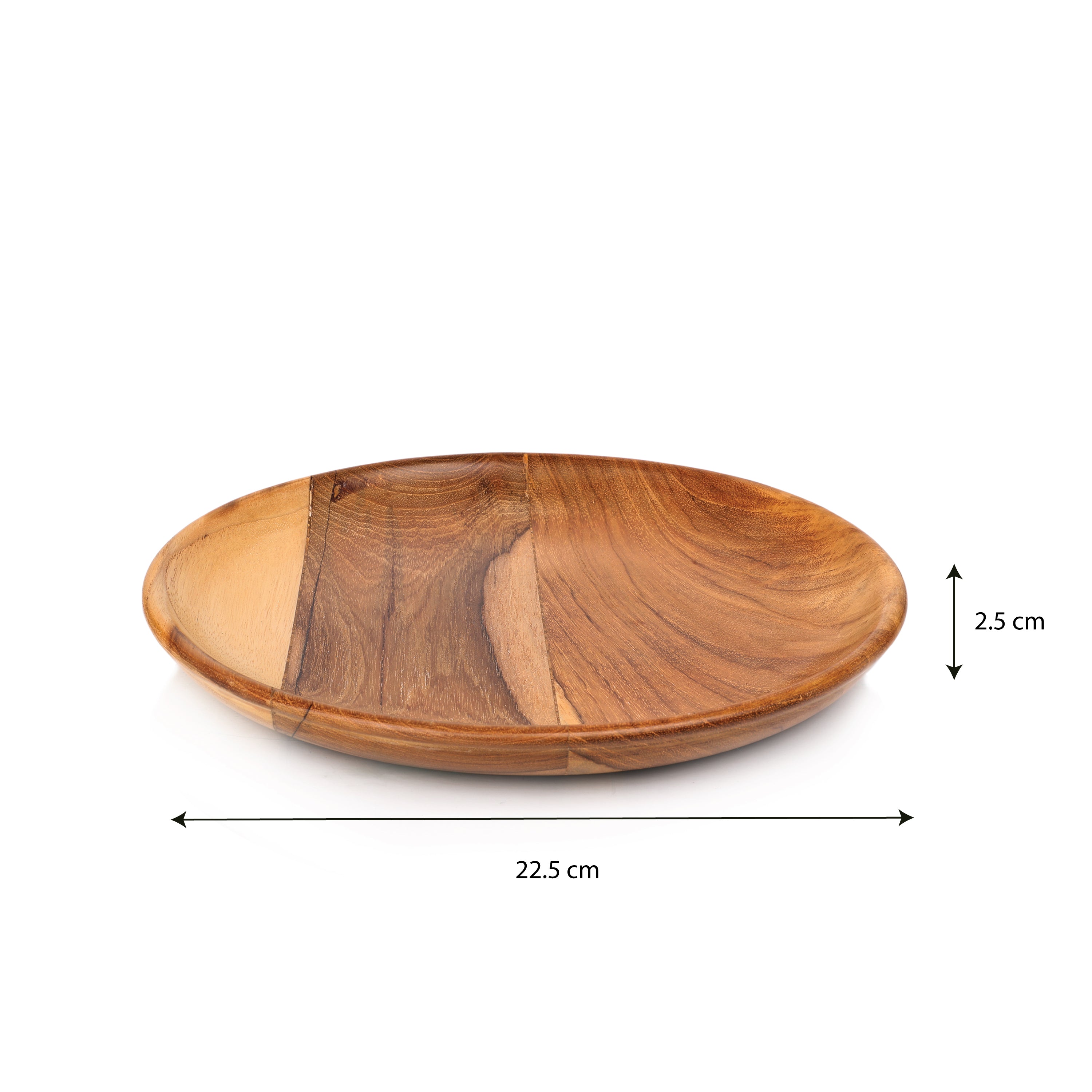 Teak Smooth Plate Taper 9"/22cm