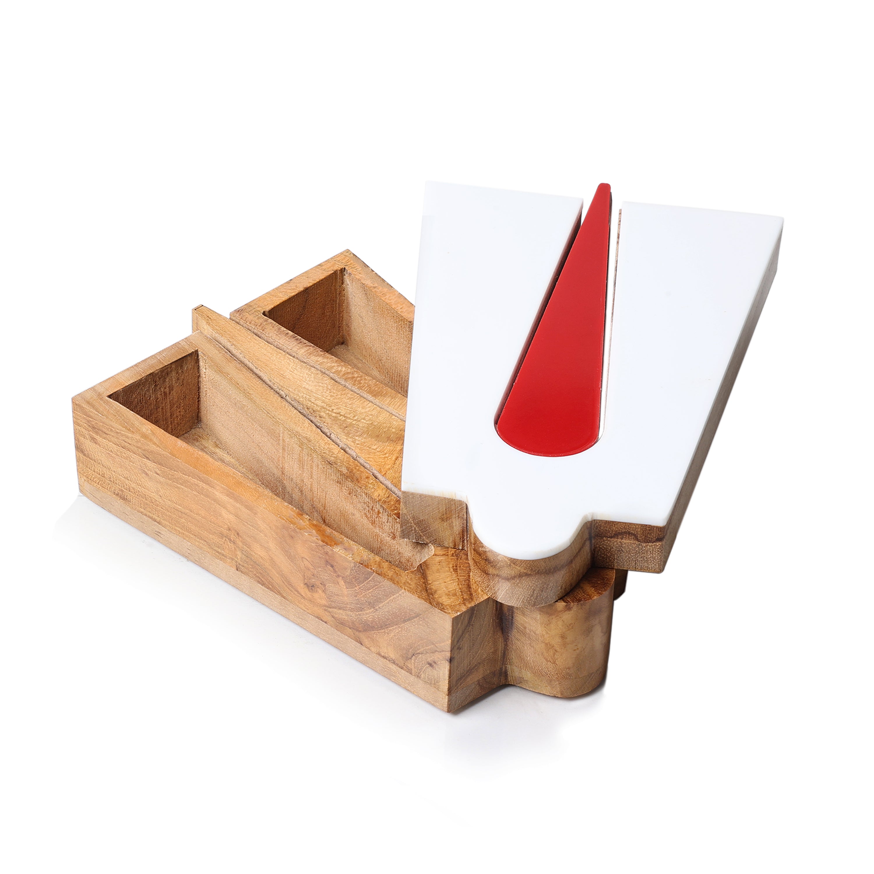 Tengalai Wooden Tirumana Petti - Red