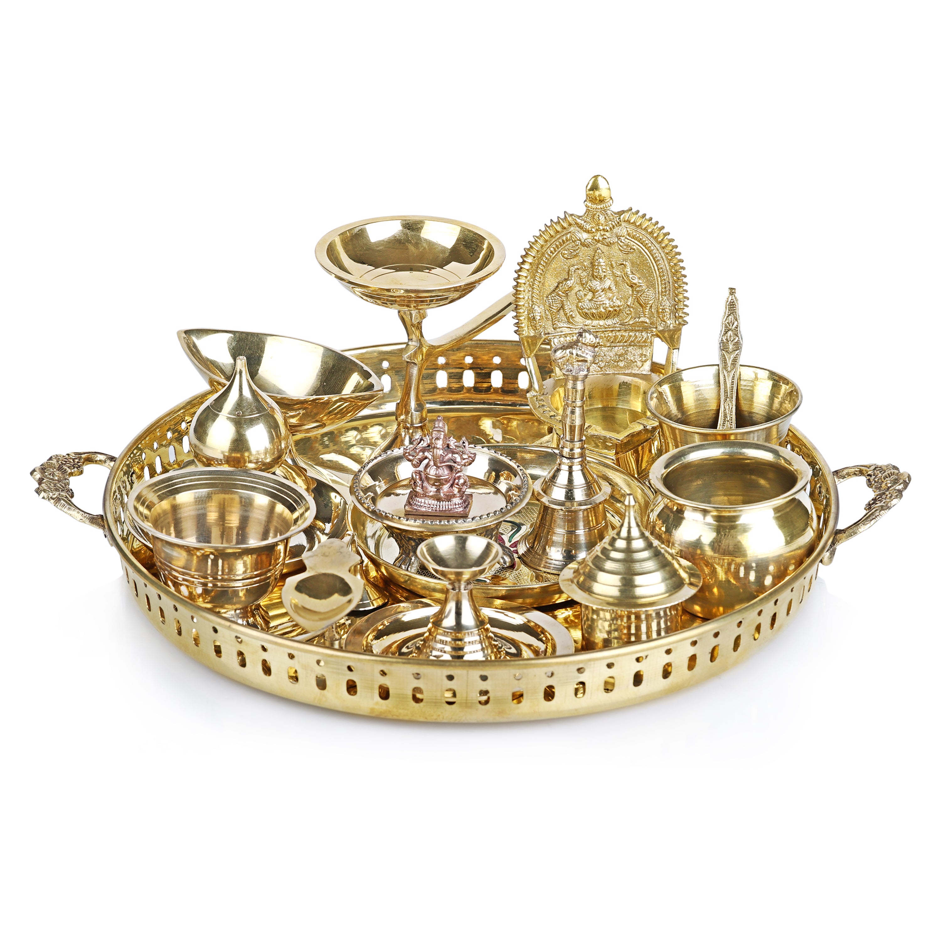 Brass Puja Thali Set