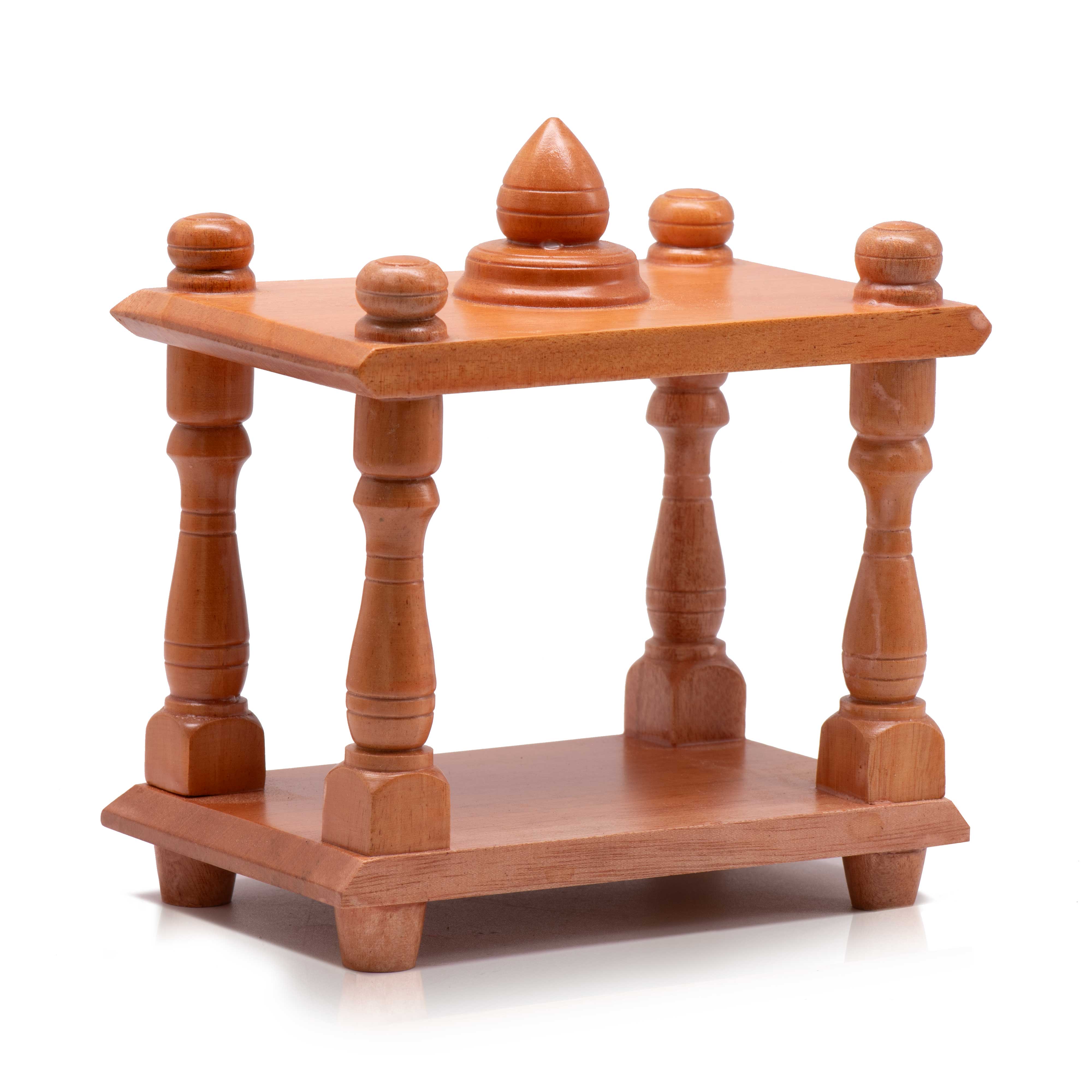 Small Wooden Mantapa - Natural Finish