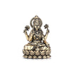 Goddess Lakshmi on Lotus Brass Idol - 3 Inch