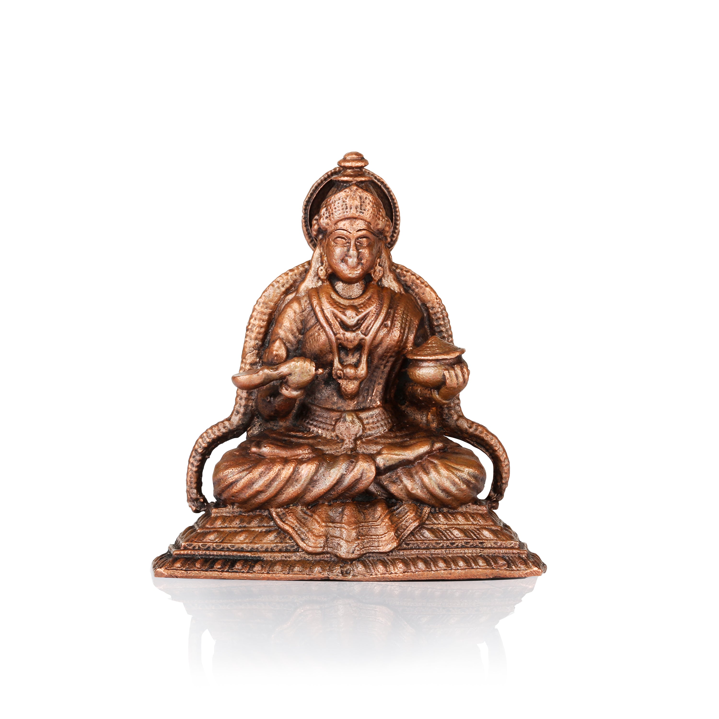 Goddess Annapoorneshwari Copper Idol