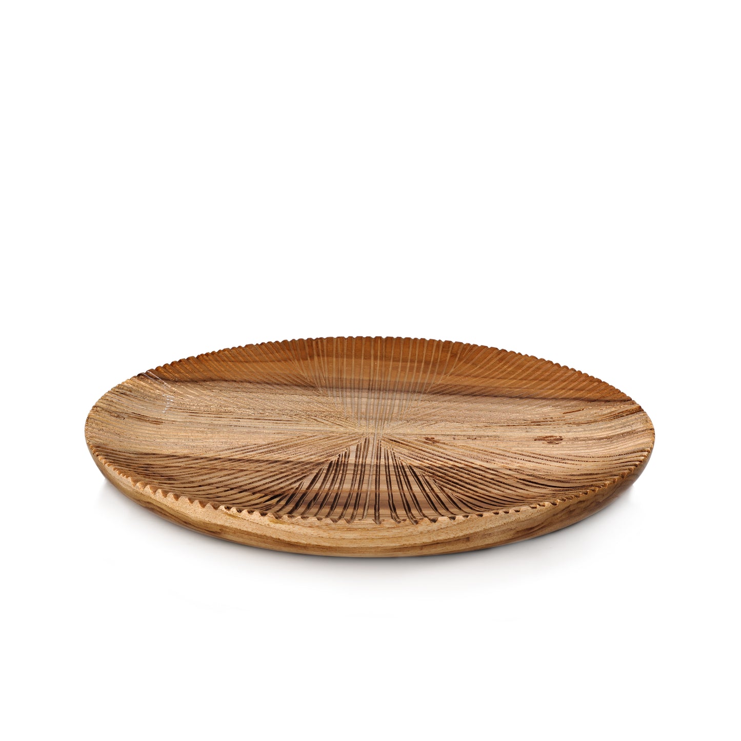 teak rough plate 10" (25.5 cm)