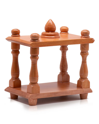 Small Wooden Mantapa - Natural Finish