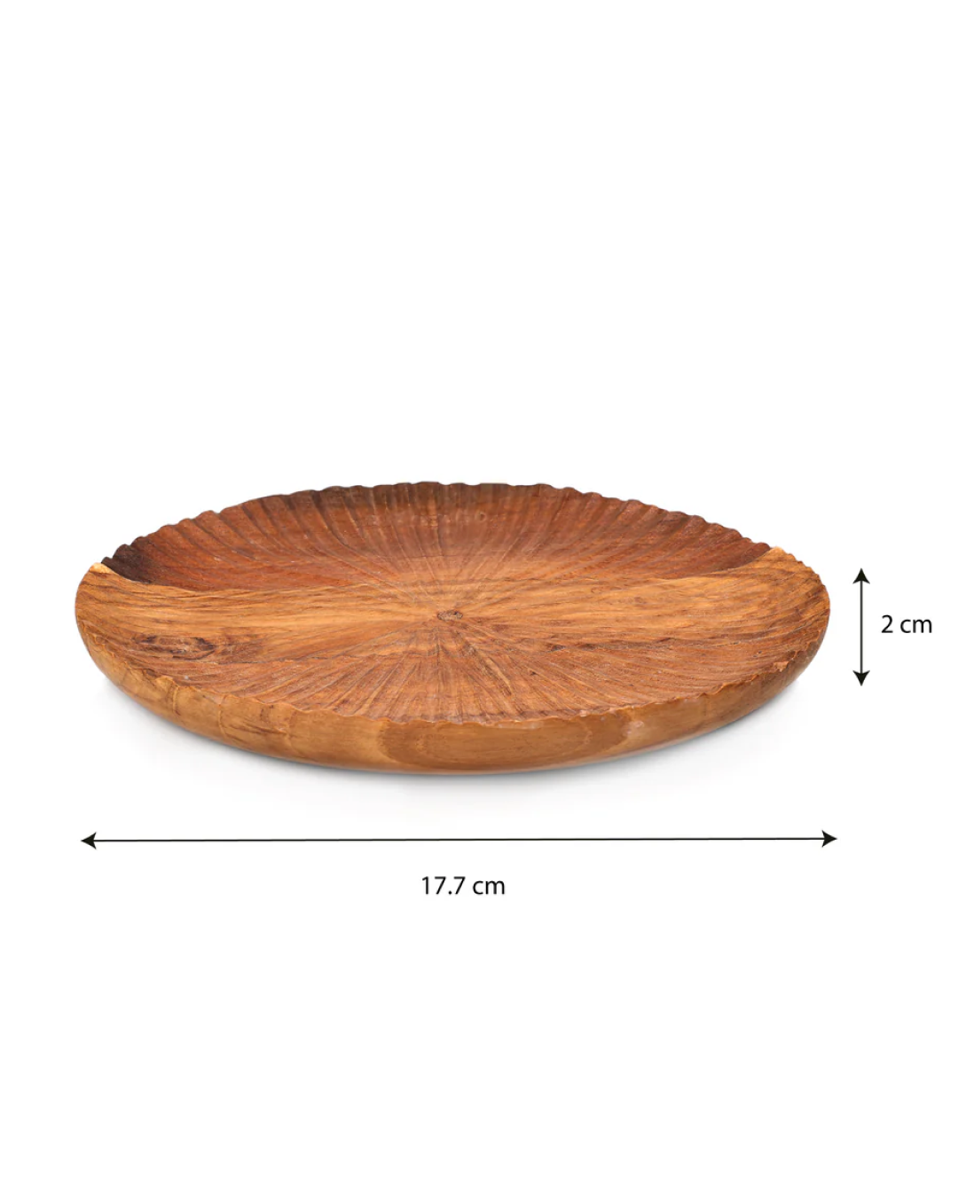 teak rough plates 17cm