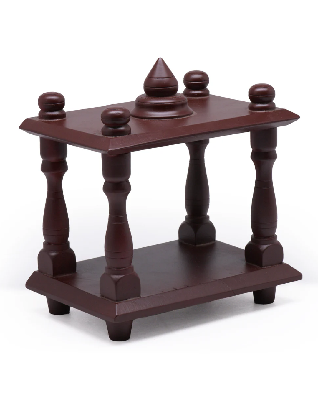 small wooden mantapa - brown finish