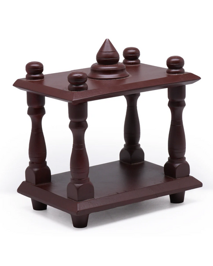 Small Wooden Mantapa - Brown Finish