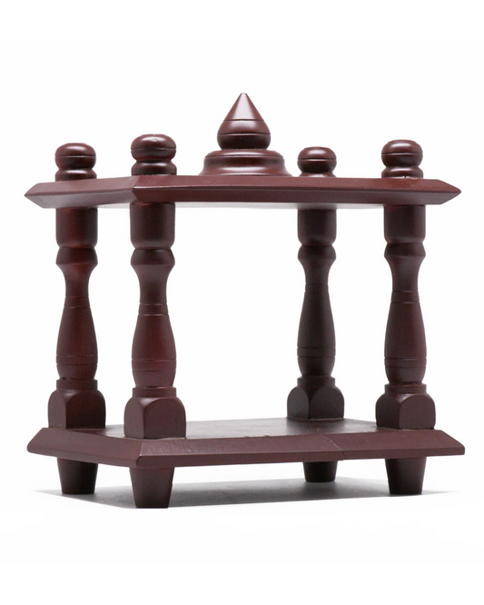 Small Wooden Mantapa - Brown Finish