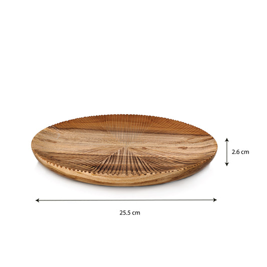Teak Rough Plate 10" (25.5 cm)