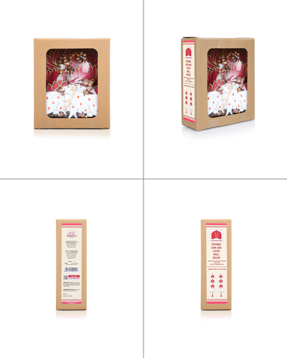 3 Lotus and Cow Wall Décor