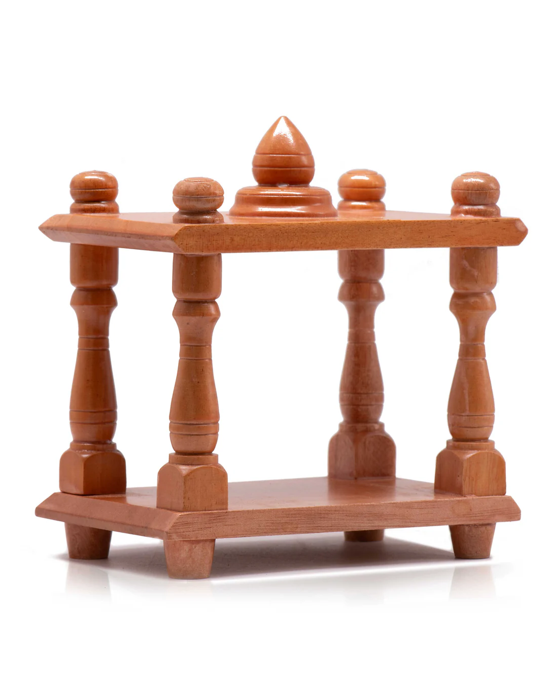 small wooden mantapa - natural finish
