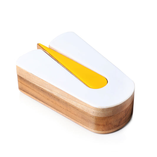 Vadagalai Wooden Tirumana Petti - Yellow