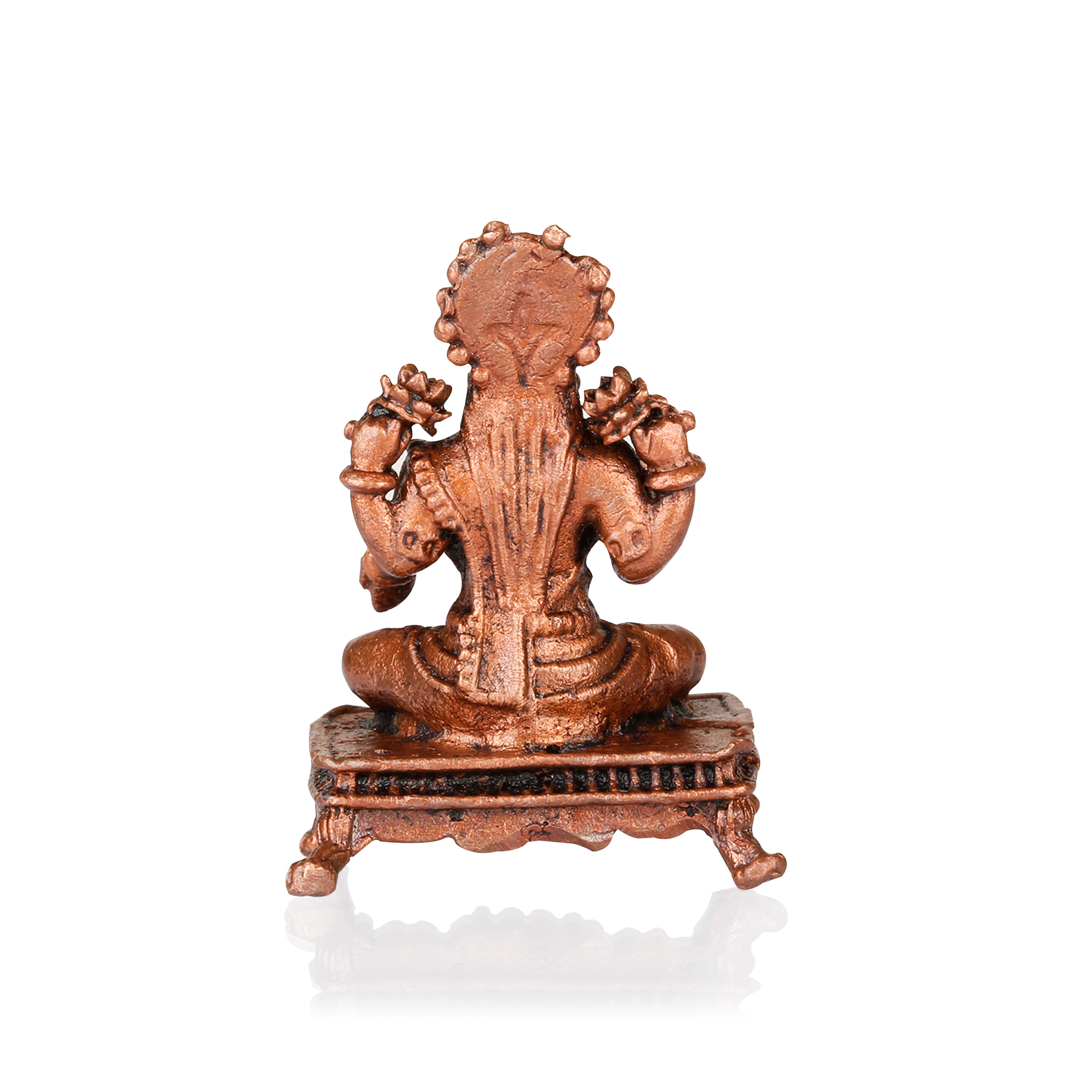 Goddess Lakshmi on Peeta Copper Idol