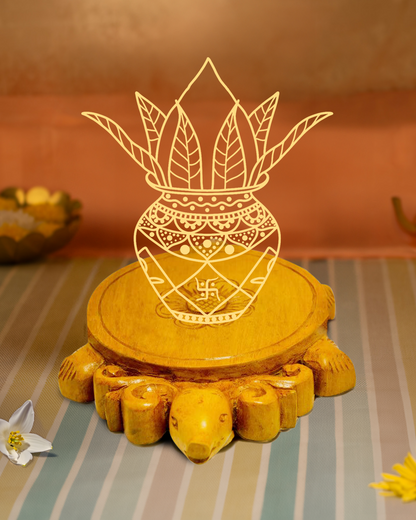 Handmade Jackfruit wood Koorma Asana or Koorma Peeta