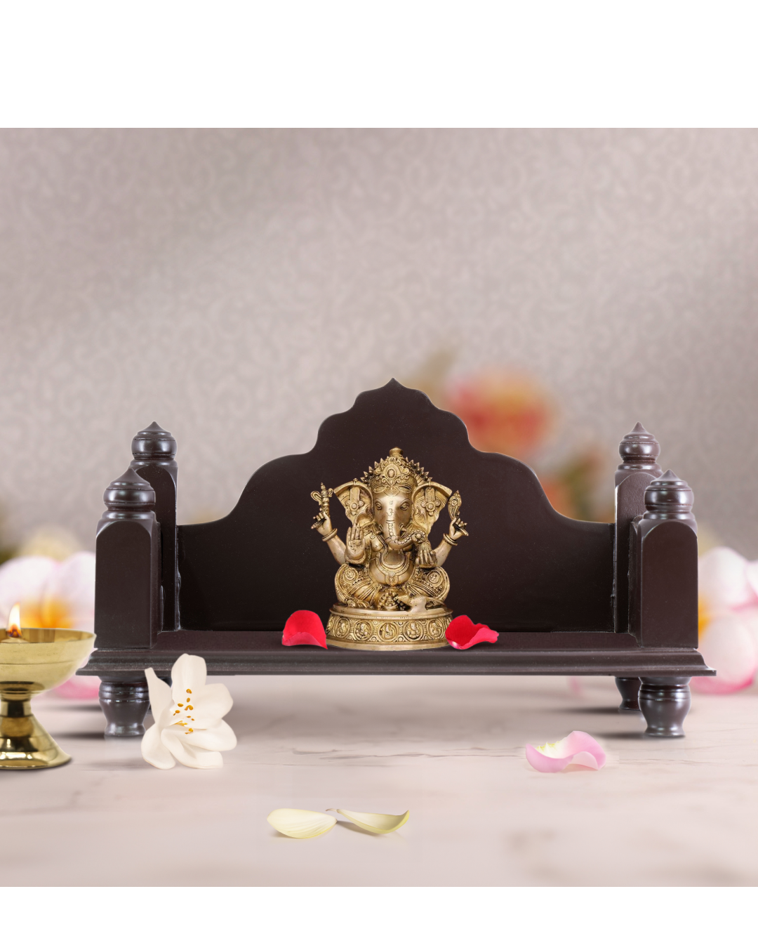 mandasana - shivani wood - pre assembled - brown