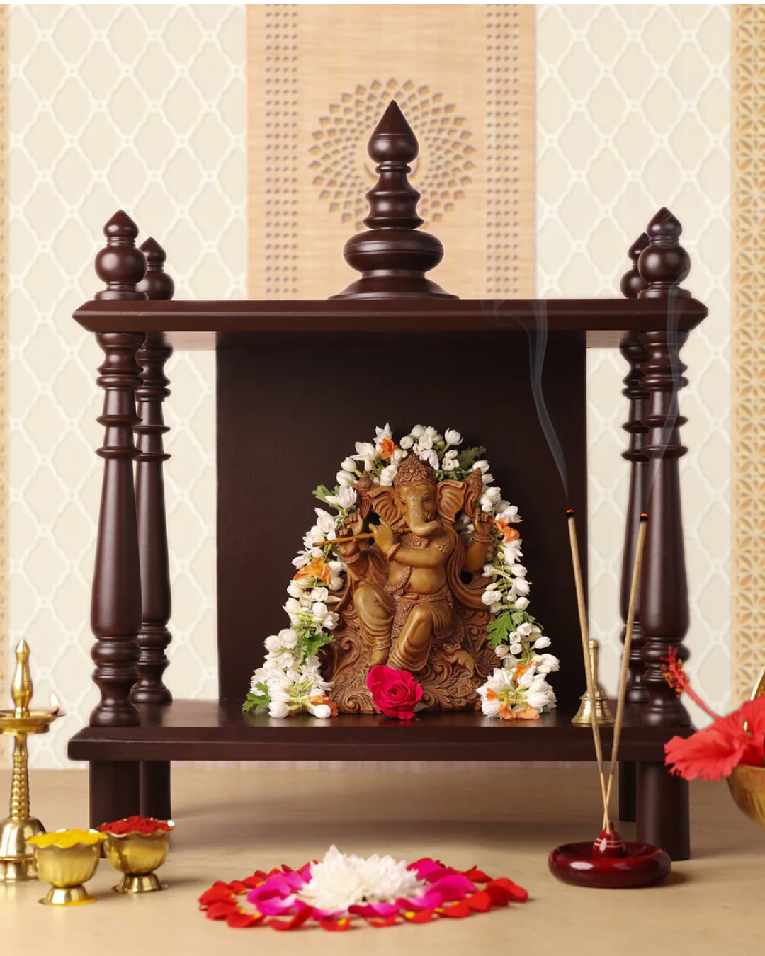 mahogany dismantalable mantapa - brown finish