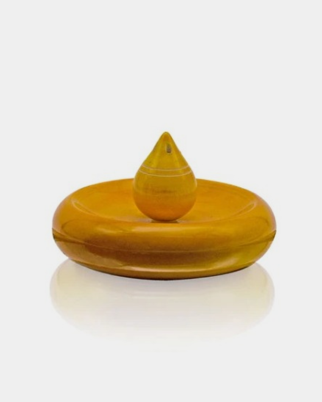 caramel round incense holder