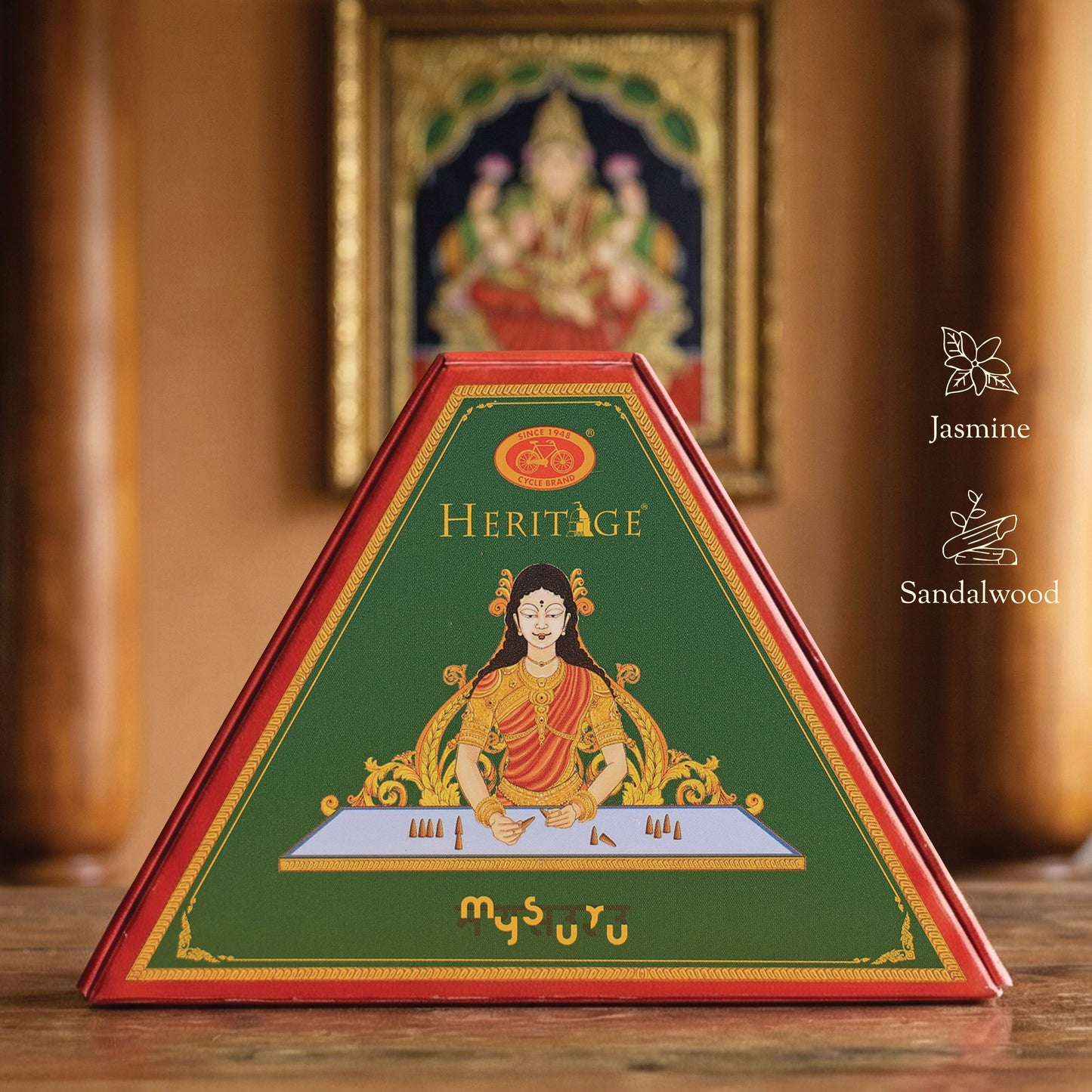 heritage celebration collection – signature temple incense cones inspired by 6 indian heritage art forms (72 cones + free holder)