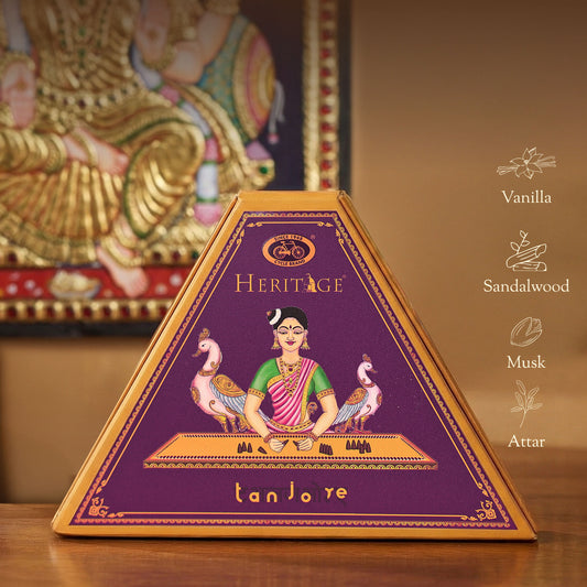 Heritage Celebration Collection – Signature Temple Incense Cones Inspired by 6 Indian Heritage Art Forms (72 Cones + Free Holder)