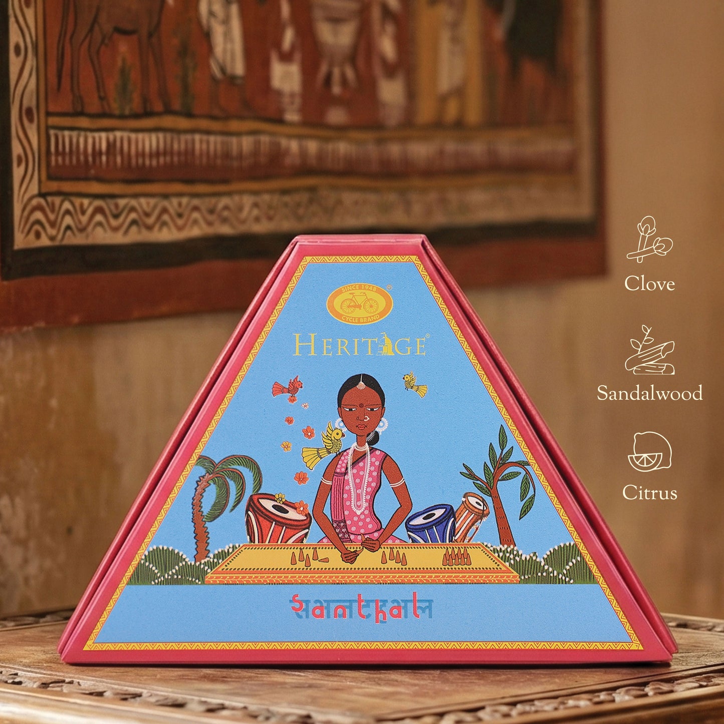 heritage celebration collection – signature temple incense cones inspired by 6 indian heritage art forms (72 cones + free holder)