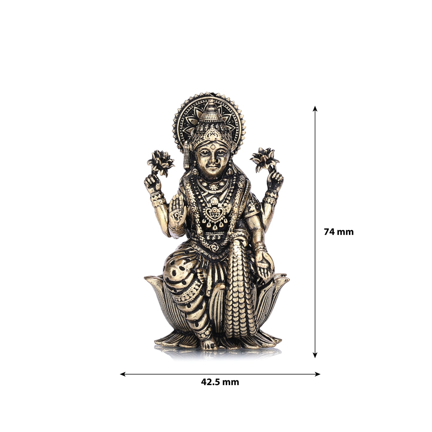 goddess dhanalakshmi brass idol