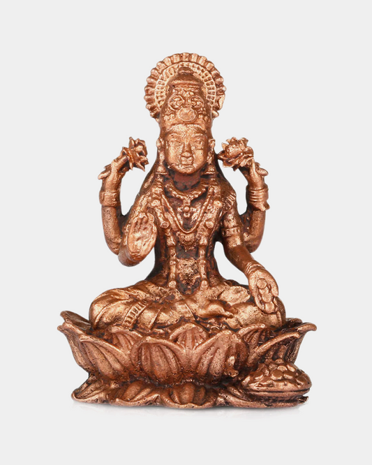 Goddess Dhanalakshmi Copper Idol