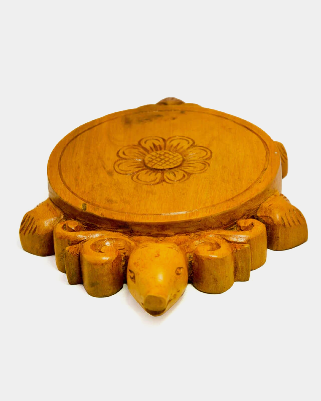 handmade jackfruit wood koorma asana or koorma peeta