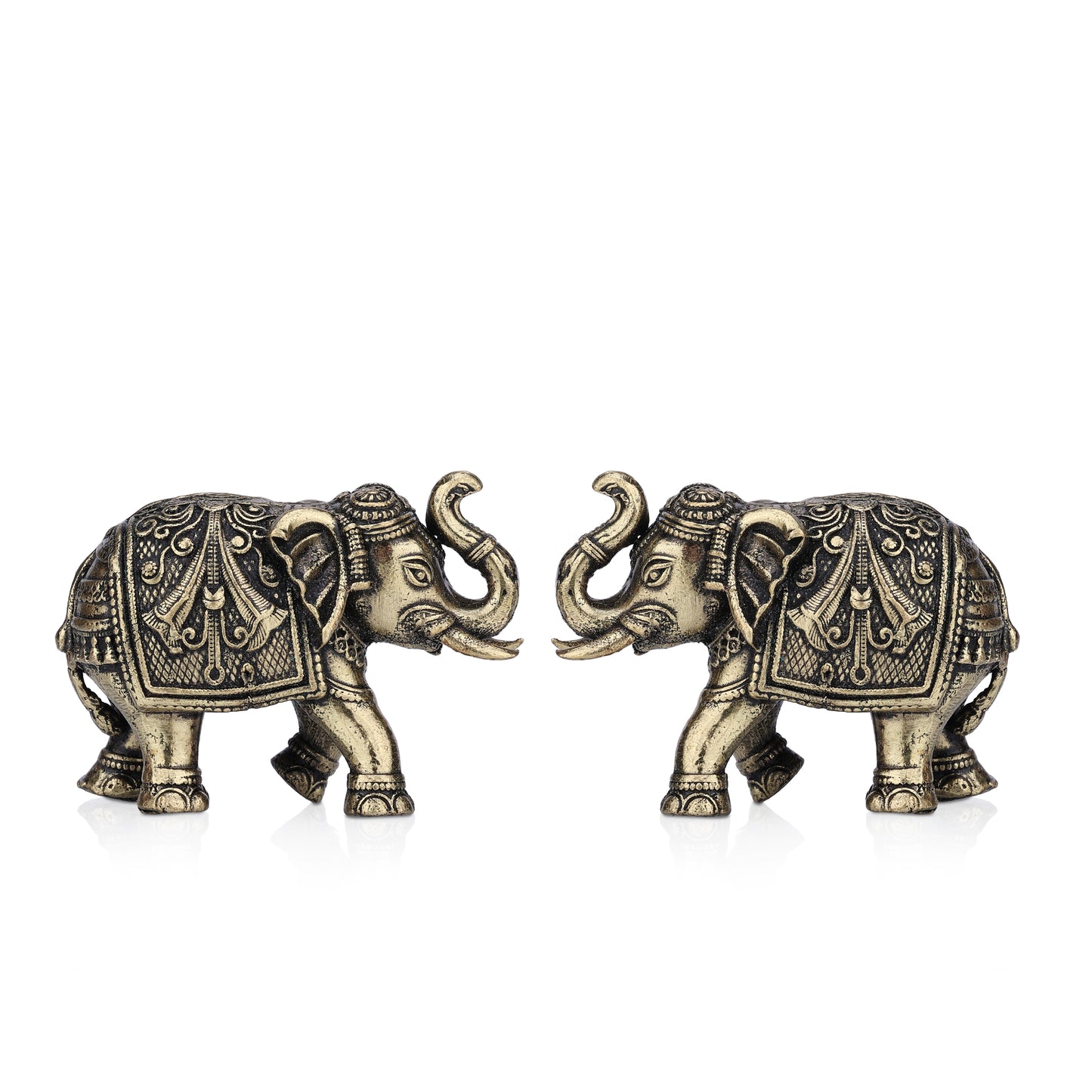 jodi elephant (big) brass idol