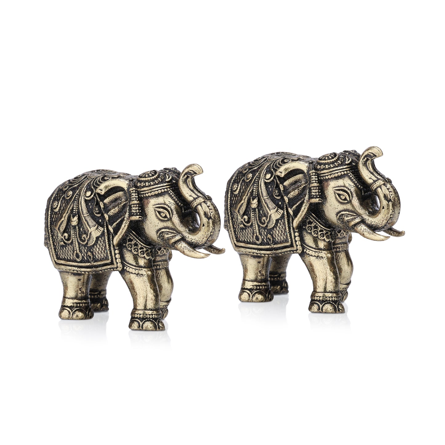 jodi elephant (big) brass idol