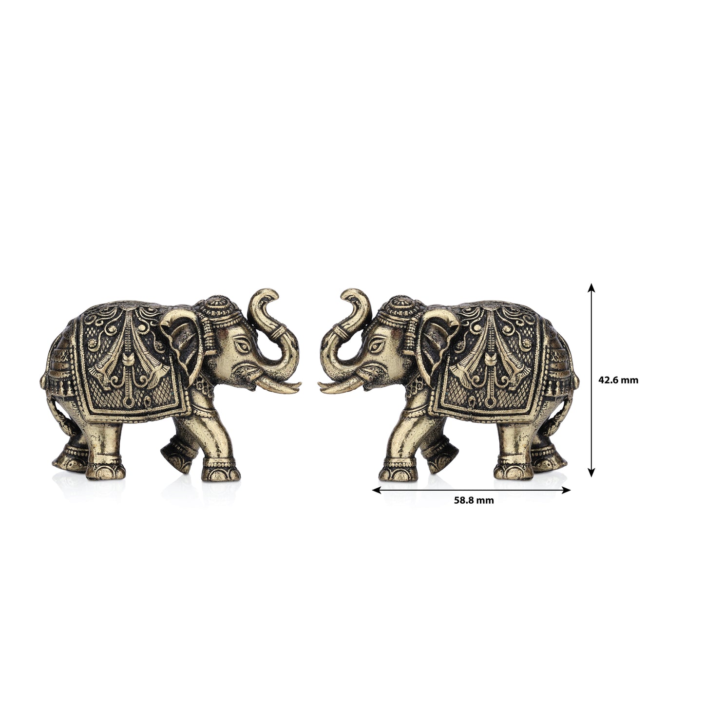 jodi elephant (big) brass idol