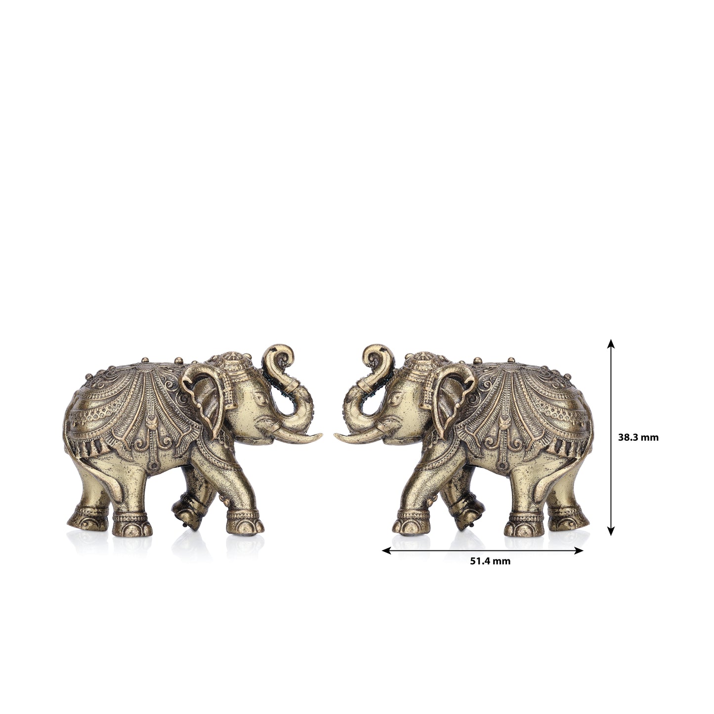 jodi elephant brass idol (medium)