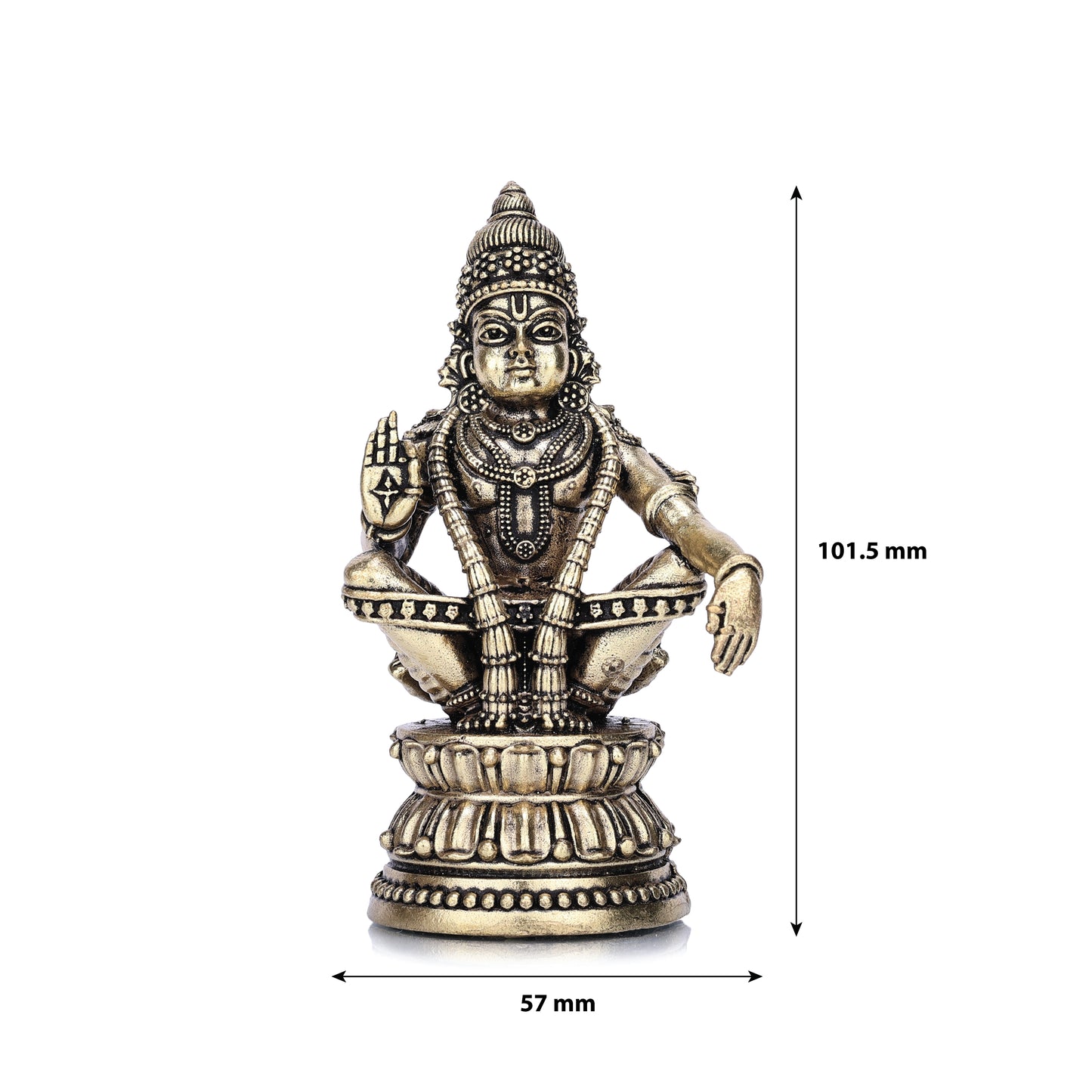 lord ayyappa swamy brass idol