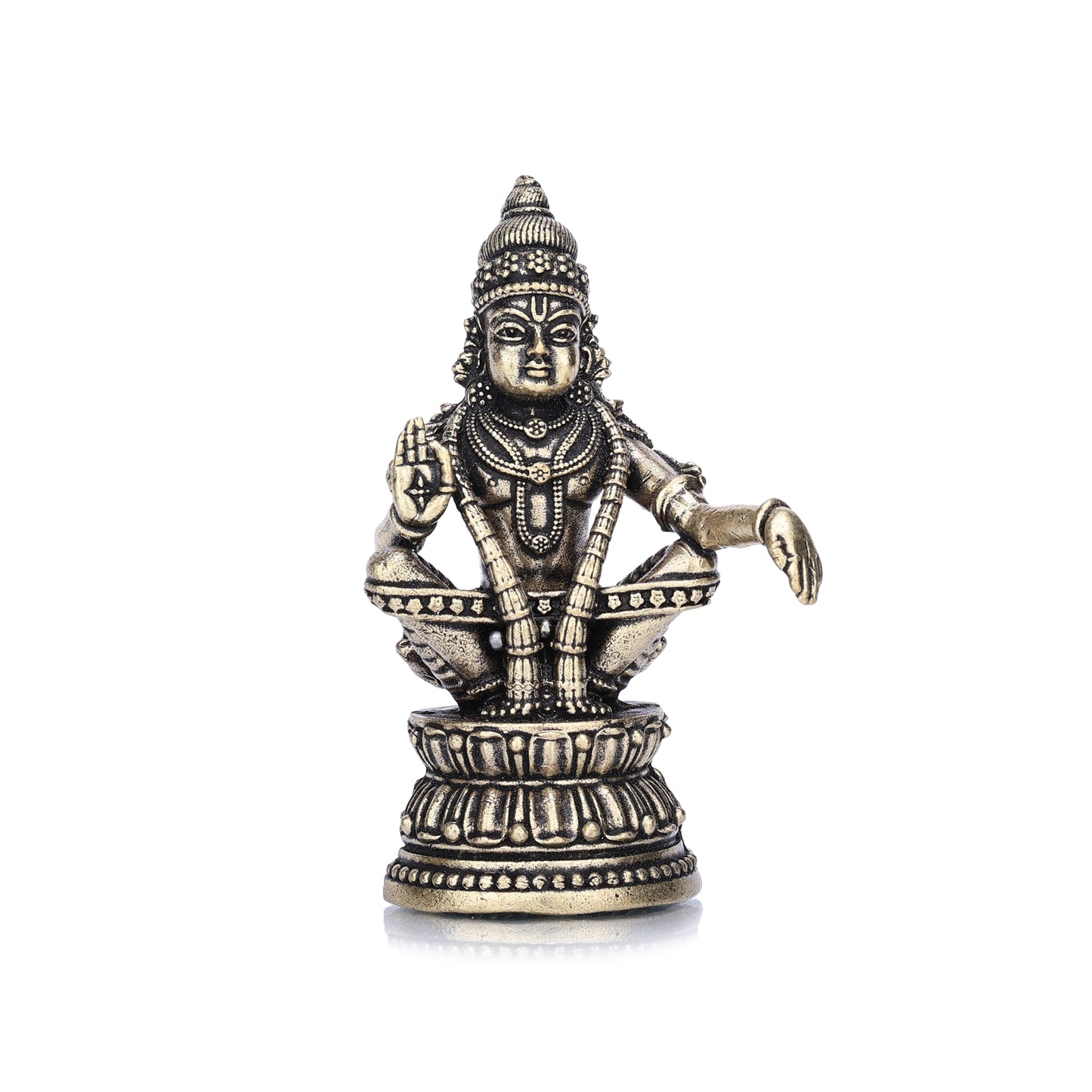 lord ayyappa swamy brass idol