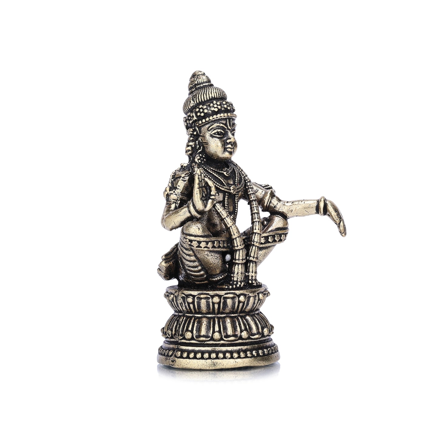 lord ayyappa swamy brass idol