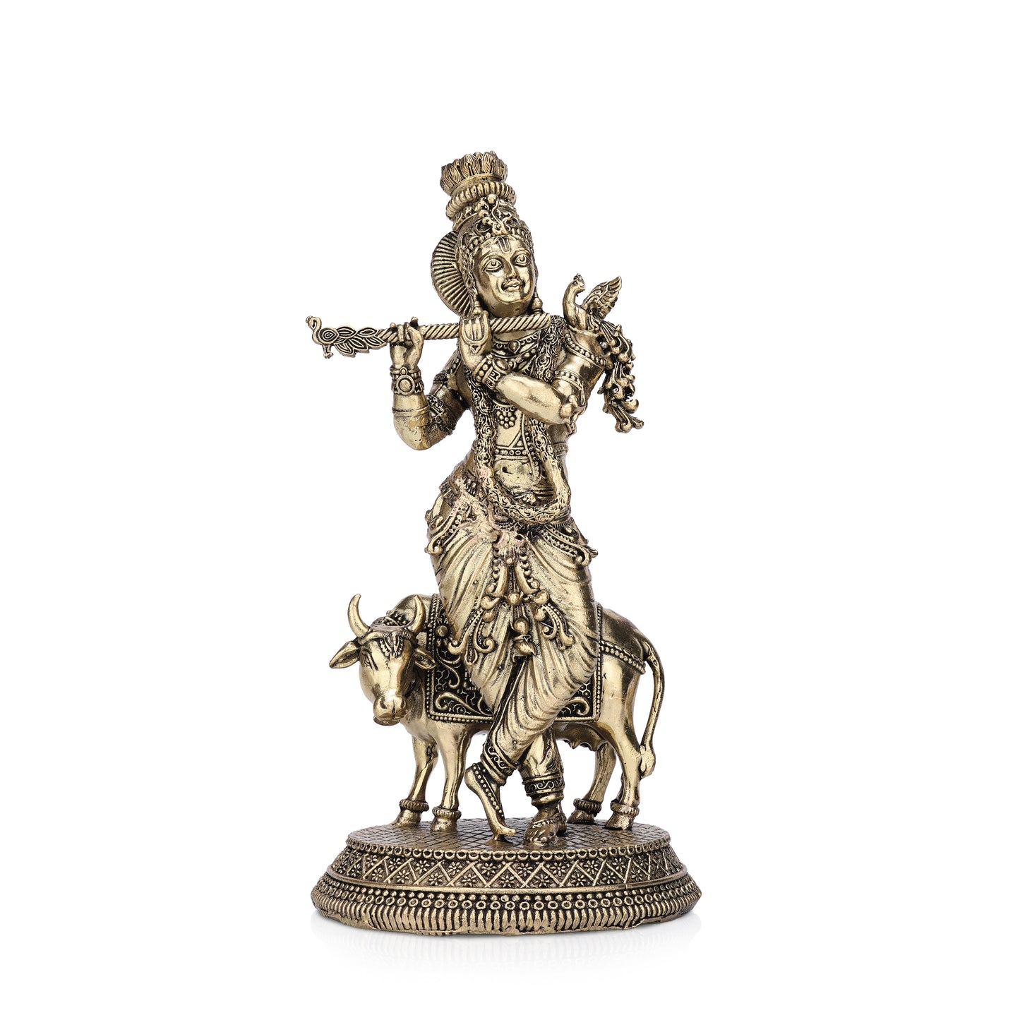 lord gopala krishna brass idol