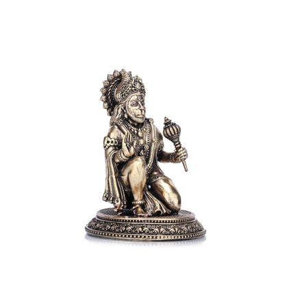 Lord Hanuman with Gada Brass Idol