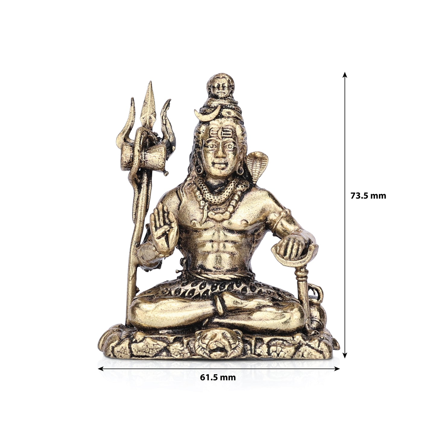 lord shiva brass idol