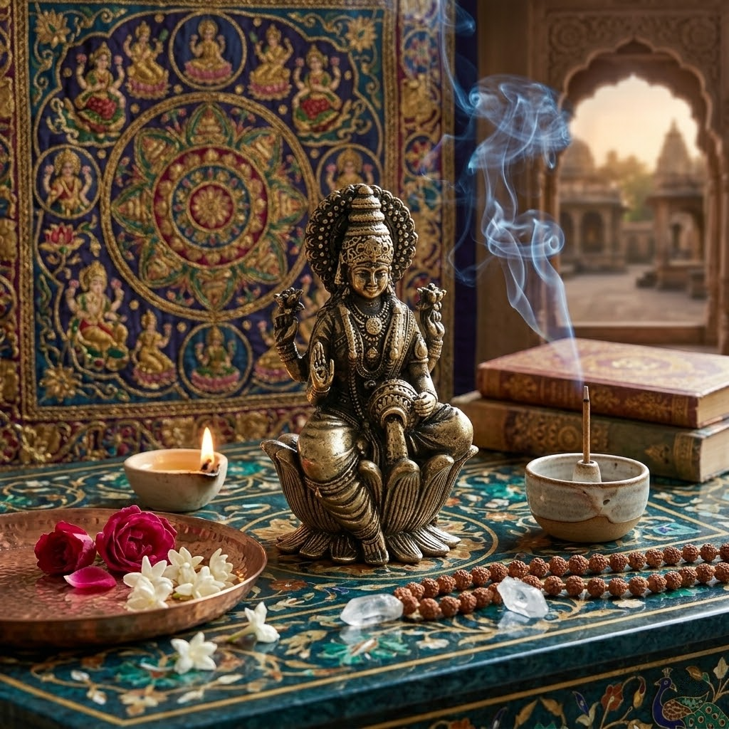 goddess dhanalakshmi brass idol