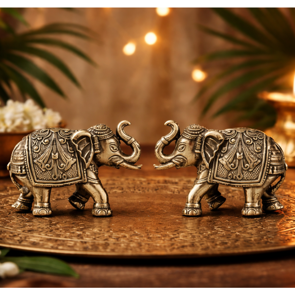 jodi elephant brass idol (medium)