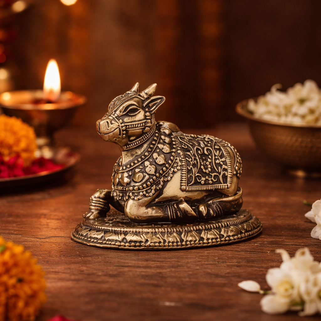 nandi brass idol - small size
