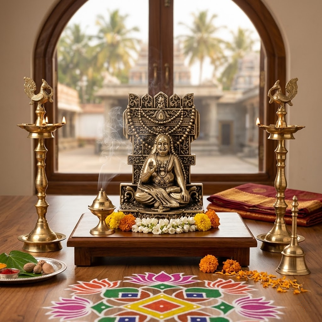 sri raghavendra swamy brass idol