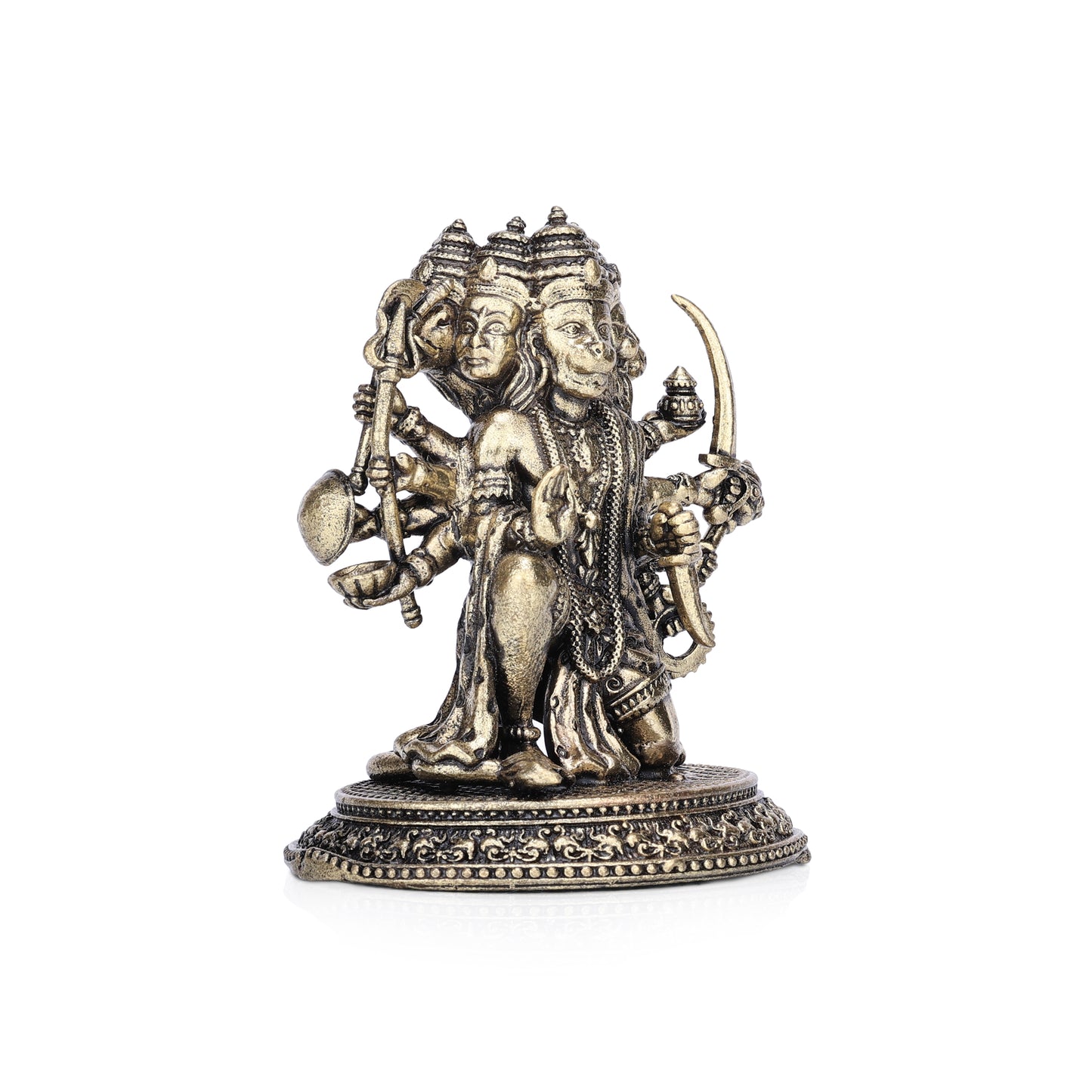 sri panchamukhi anjaneya brass idol