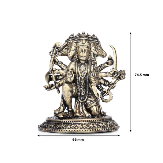 Sri Panchamukhi Anjaneya Brass Idol
