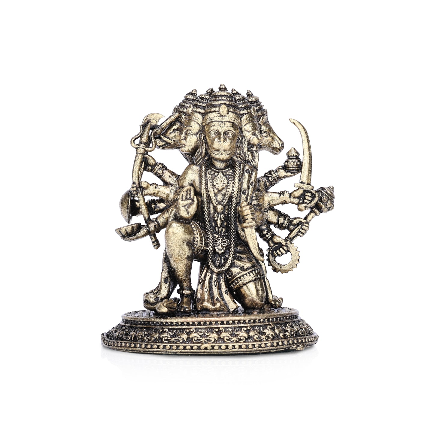 sri panchamukhi anjaneya brass idol