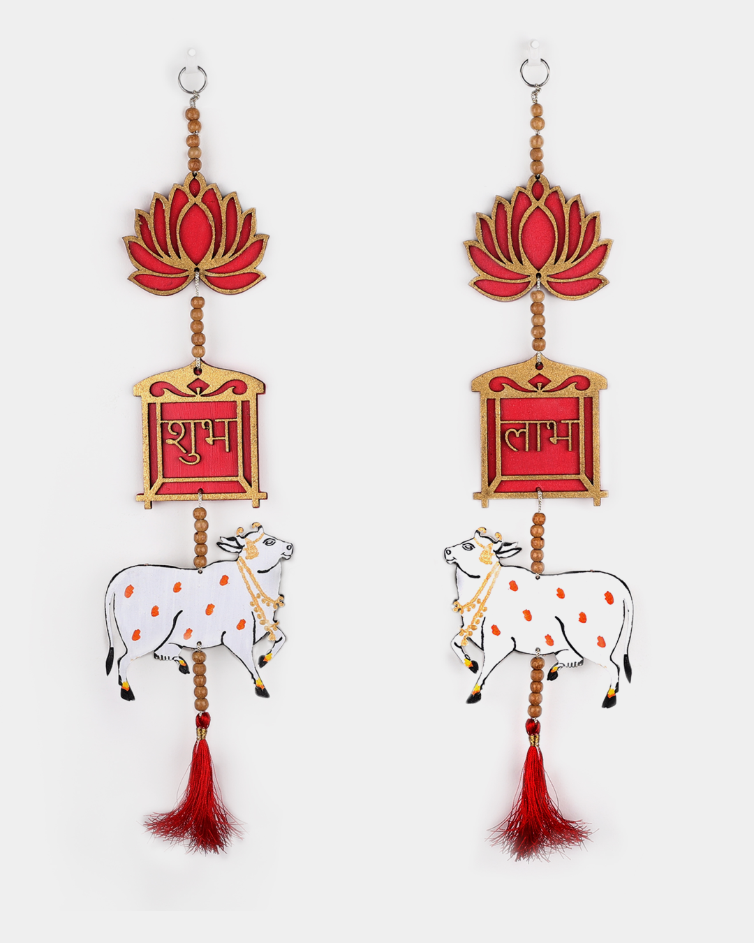 shubh labh with cow wall hanger medium