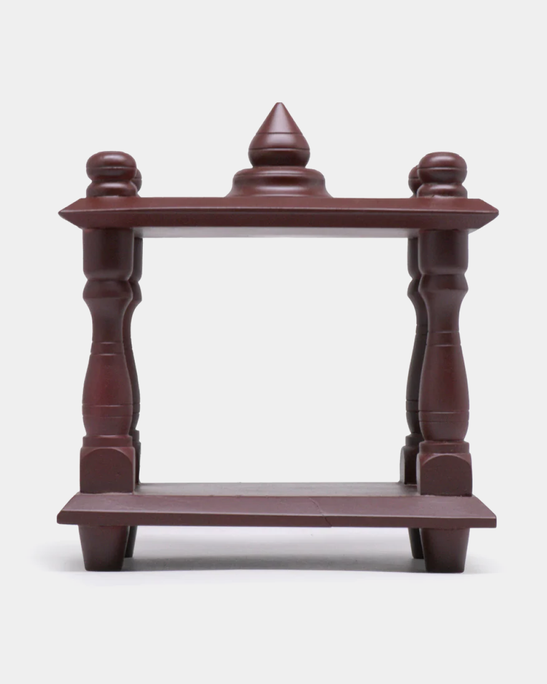 small wooden mantapa - brown finish