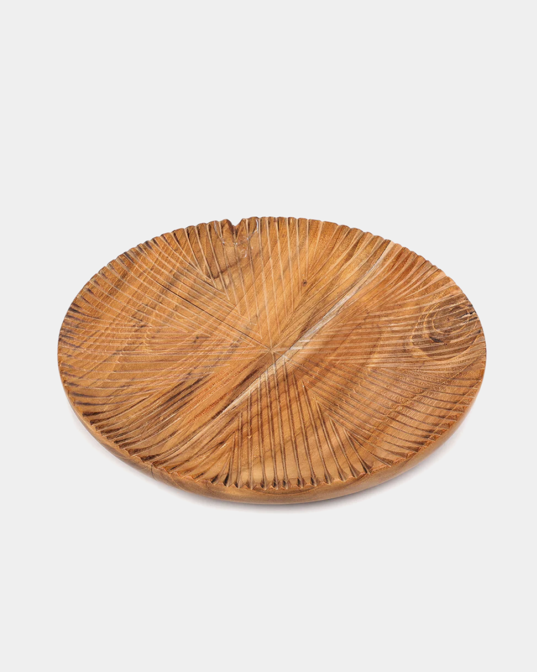 teak rough plate 9" (23 cm)
