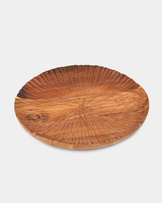 Teak Rough Plates 17cm