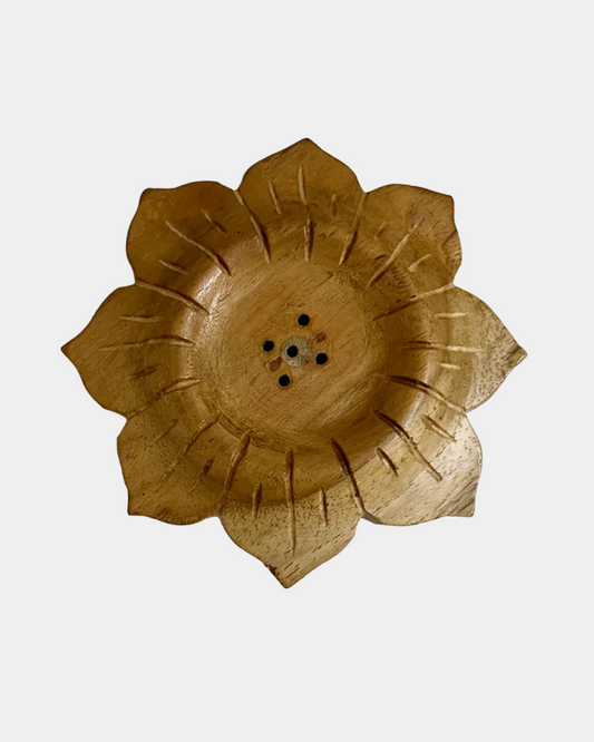 Teakwood Flower Agarbatti Stand